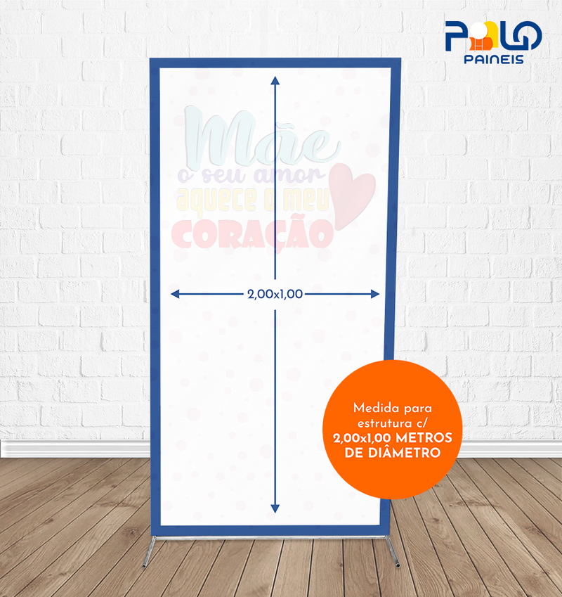 Painel Retangular Dia das Mães - Tecido Sublimado